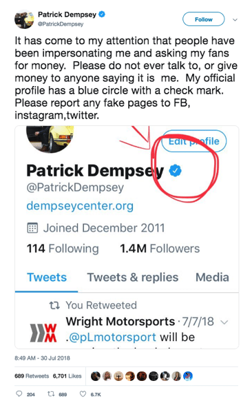 patrick dempsey twitter
